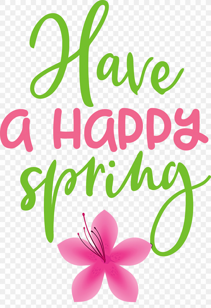Spring Have A Happy Spring, PNG, 2062x3000px, Spring, Cut Flowers, Floral Design, Leaf, Logo Download Free