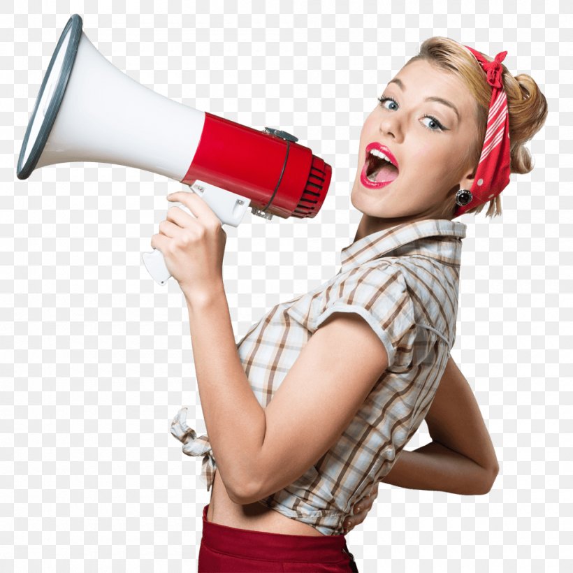 Stock Photography Megaphone Woman Royalty-free, PNG, 1000x1000px, Stock Photography, Arm, Boxing Glove, Business, Depositphotos Download Free