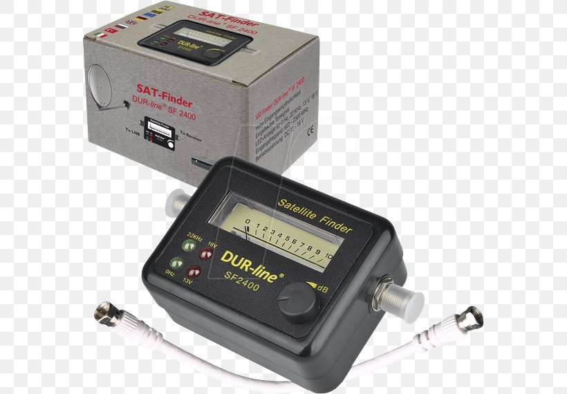 DUR-line SF-2400 Satellite Finder/analogue Display, PNG, 580x570px, Satellite Finder, Aerials, Analog Signal, Battery Charger, Digital Television Download Free