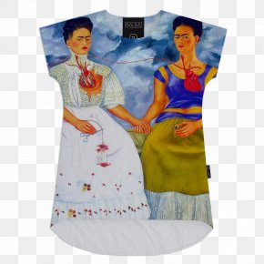 Painting - The Two Fridas Frida Kahlo Museum Self-Portrait With Thorn Necklace And Hummingbird Painting Painter PNG