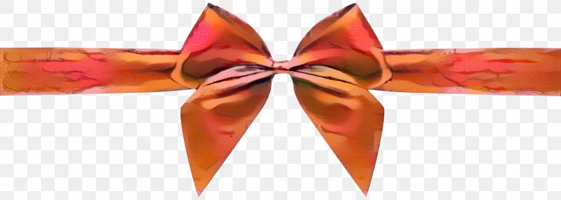 Ribbon Bow Ribbon, PNG, 2988x1069px, Ribbon, Bow Tie, Orange Download Free