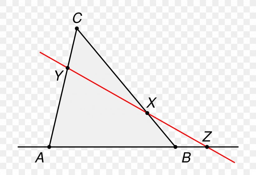 Menelaus's Theorem Triangle Point Line, PNG, 1280x874px, Triangle, Area, Collinearity, Diagram, Edge Download Free