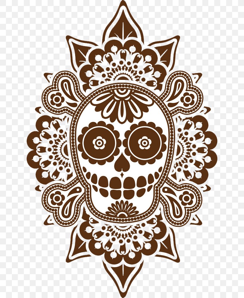 Calavera Skull Euclidean Vector Illustration, PNG, 658x1000px, Calavera, Art, Black And White, Decorative Arts, Drawing Download Free