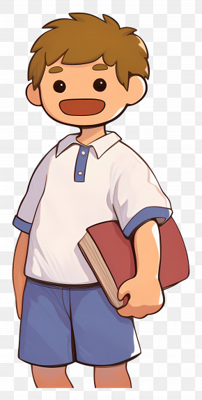School Boy - Cartoon Boy Ready To Learn PNG