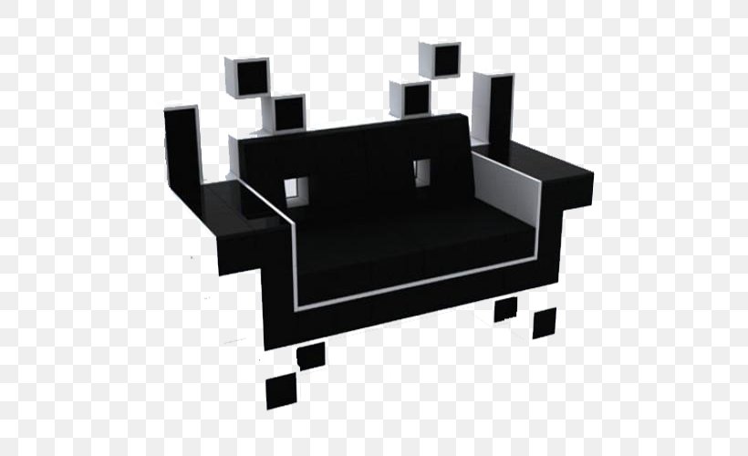 Space Invaders Tetris Couch Video Game Retrogaming, PNG, 500x500px, Space Invaders, Arcade Game, Black, Black And White, Chair Download Free