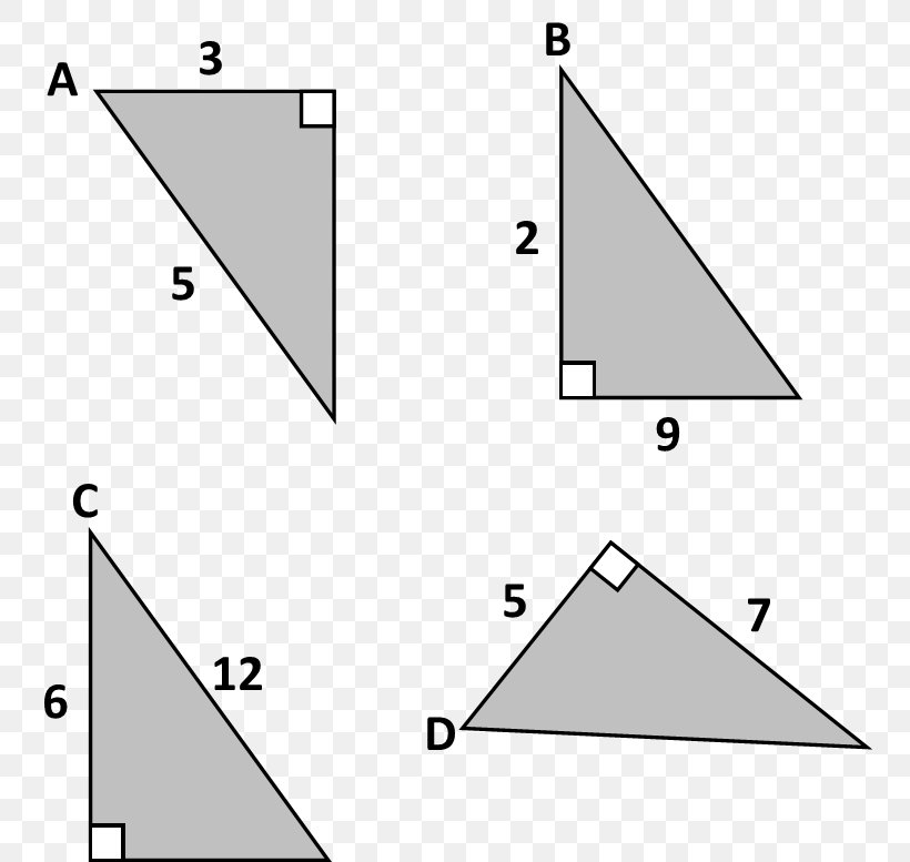 Triangle Mathematics Pythagorean Theorem Trigonometry Sine, PNG, 754x777px, Triangle, Area, Black And White, Diagram, Fraction Download Free