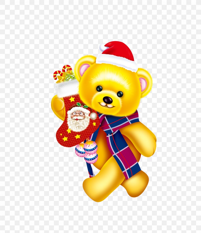 Bear Christmas Santa Claus, PNG, 1500x1740px, Watercolor, Cartoon, Flower, Frame, Heart Download Free
