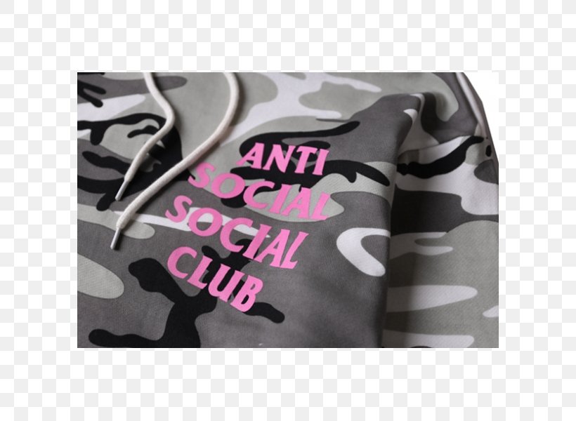 Hoodie Anti Social Social Club T-shirt Streetwear Brand, PNG, 600x600px, Hoodie, Anti Social Social Club, Antisocial Behaviour, Brand, Camouflage Download Free