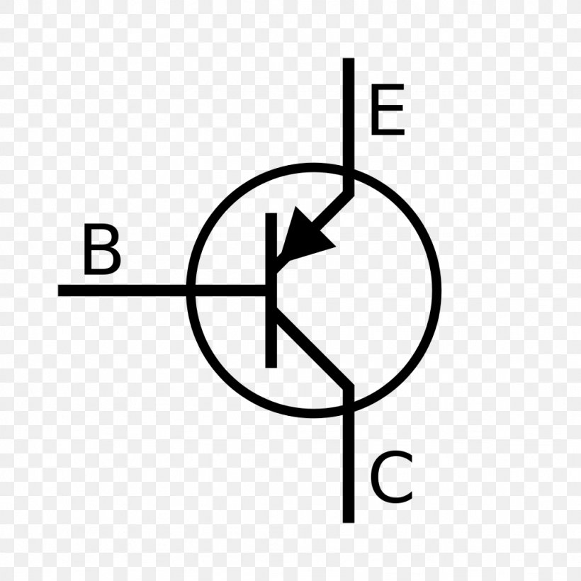 Bipolar Junction Transistor Electronic Symbol PNP Tranzistor NPN, PNG, 1024x1024px, Bipolar Junction Transistor, Area, Black, Black And White, Brand Download Free