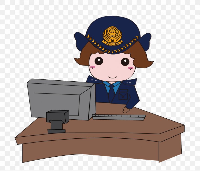 Cartoon Police Officer Chinese Public Security Bureau Illustration, PNG, 1453x1244px, Computer, Animation, Cartoon, Chinese Public Security Bureau, Clip Art Download Free