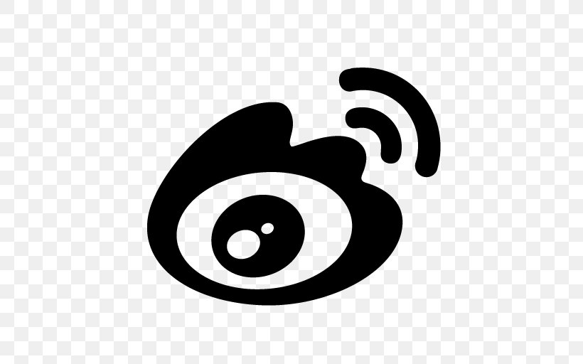 Sina Weibo Social Media Sina Corp Tencent Weibo, PNG, 512x512px, Sina Weibo, Black, Black And White, Blog, Font Awesome Download Free