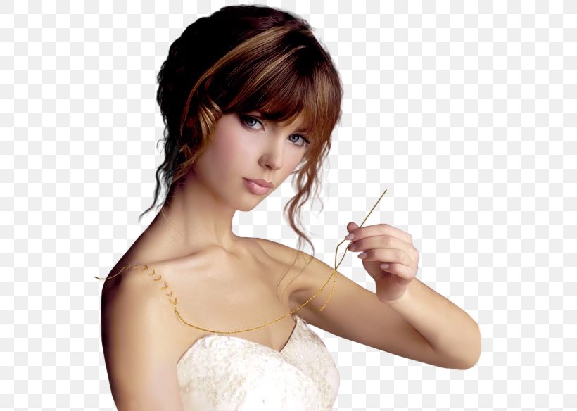 Bangs Woman Hair Coloring, PNG, 553x584px, Watercolor, Cartoon, Flower, Frame, Heart Download Free