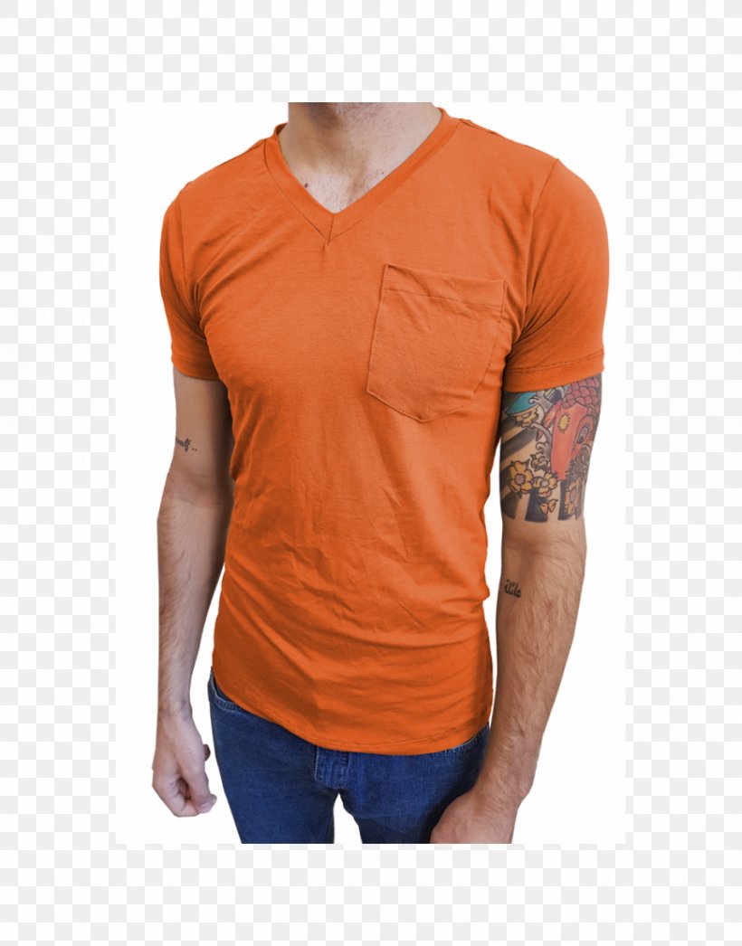 T-shirt Neck, PNG, 870x1110px, Tshirt, Long Sleeved T Shirt, Neck, Orange, Pocket Download Free