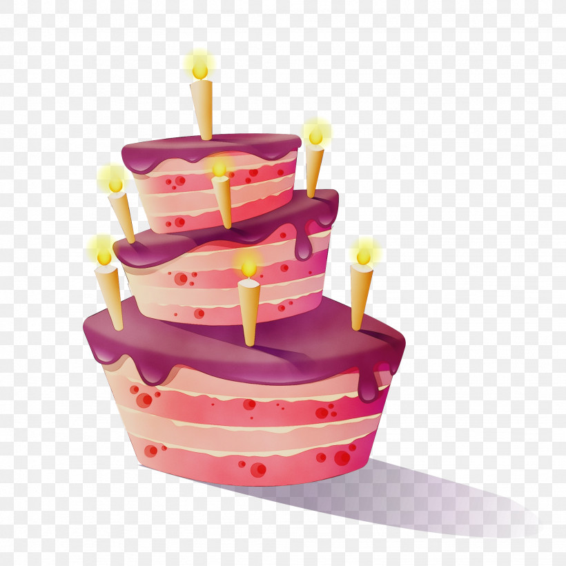 Birthday Cake, PNG, 2048x2048px, Watercolor, Bakery, Birthday, Birthday Cake, Cake Download Free