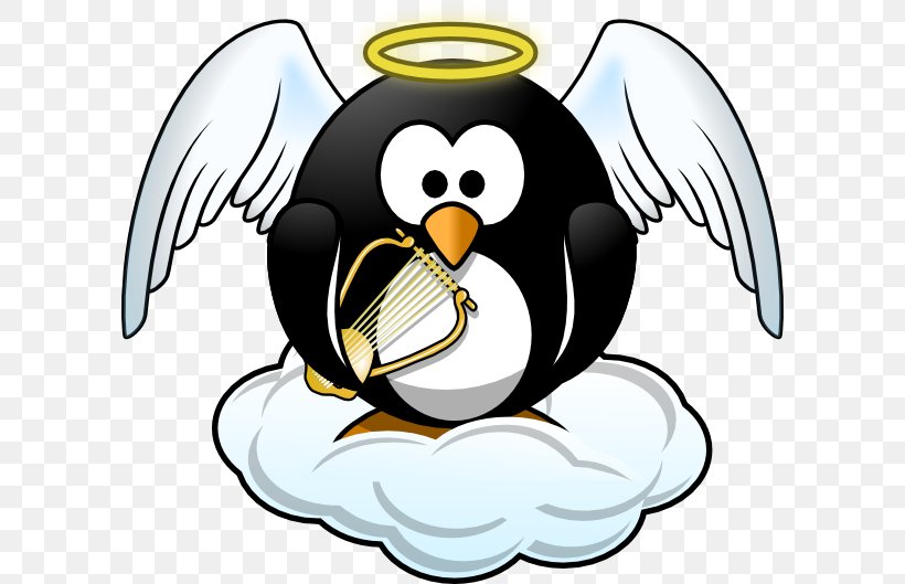 Penguin Heaven Angel Clip Art, PNG, 600x529px, Penguin, Angel, Beak, Bird, Drawing Download Free