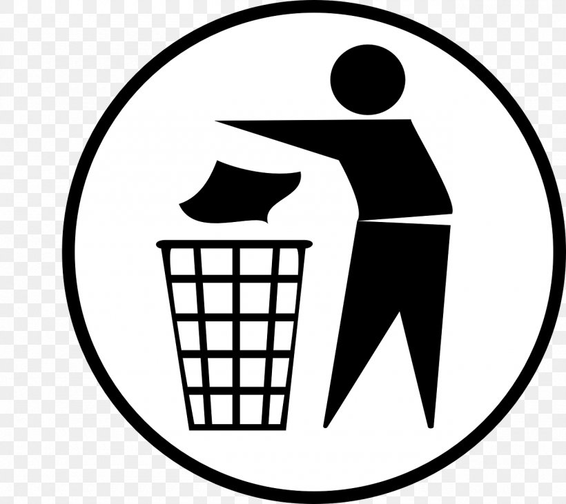 Rubbish Bins & Waste Paper Baskets Clip Art, PNG, 1280x1142px, Rubbish Bins Waste Paper Baskets, Area, Biodegradable Waste, Black, Black And White Download Free