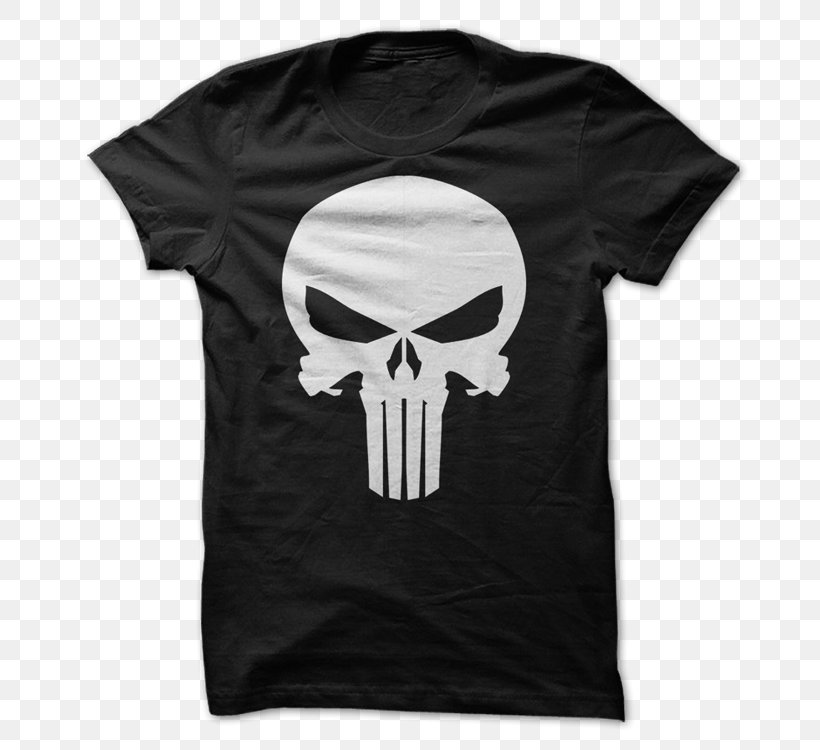 T-shirt Punisher Clothing Decal, PNG, 750x750px, Tshirt, Amazoncom, Black, Bone, Brand Download Free
