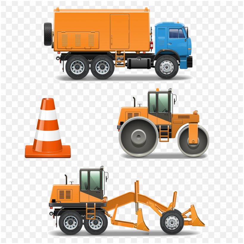 Road Architectural Engineering Euclidean Vector Illustration, PNG, 2500x2500px, Heavy Machinery, Architectural Engineering, Asphalt Concrete, Automotive Design, Brand Download Free