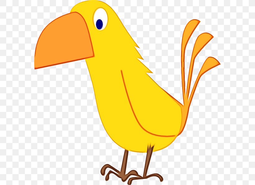Bird Beak Yellow Clip Art Cartoon, PNG, 600x595px, Watercolor, Beak, Bird, Cartoon, Paint Download Free