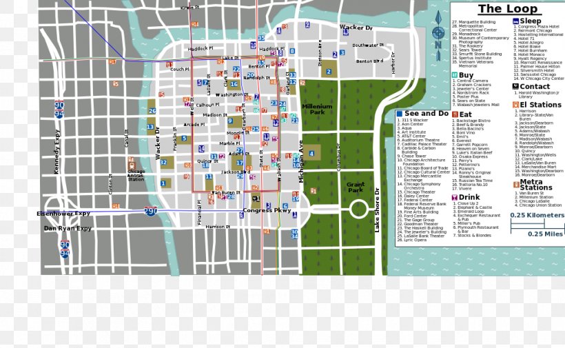Map Wikitravel Chicago Loop Elevation Location, PNG, 990x610px, Map, Architecture, Area, Chicago, Chicago Loop Download Free