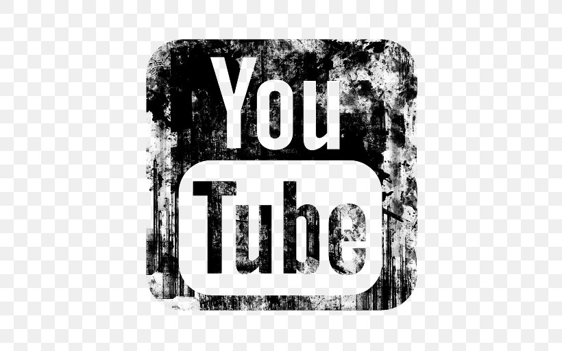 YouTube Social Media Social Networking Service Tagged, PNG, 512x512px, Youtube, Black And White, Blog, Brand, Grunge Download Free