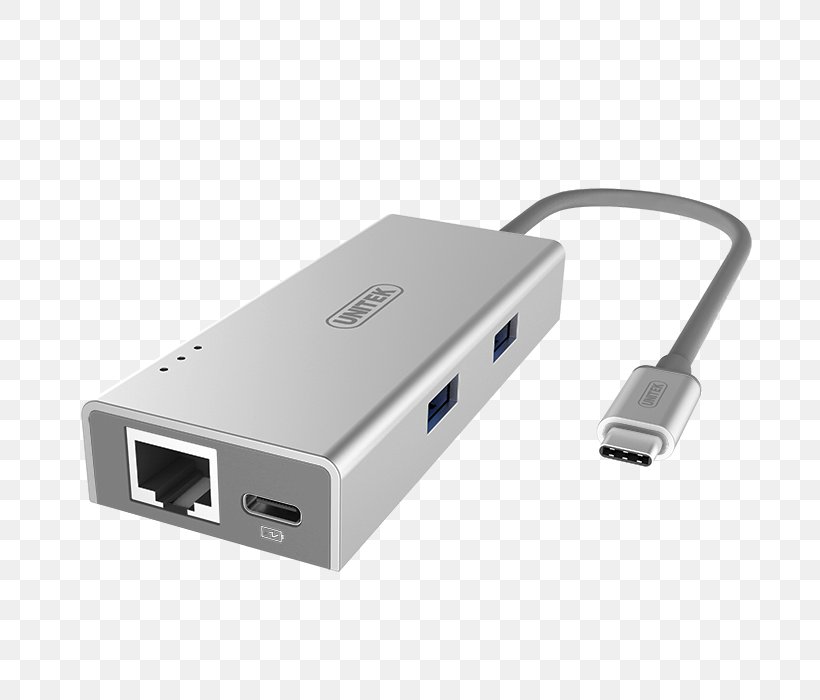 Adapter HDMI Ethernet Hub USB 3.0, PNG, 700x700px, Adapter, Cable, Computer Port, Electrical Cable, Electronic Device Download Free