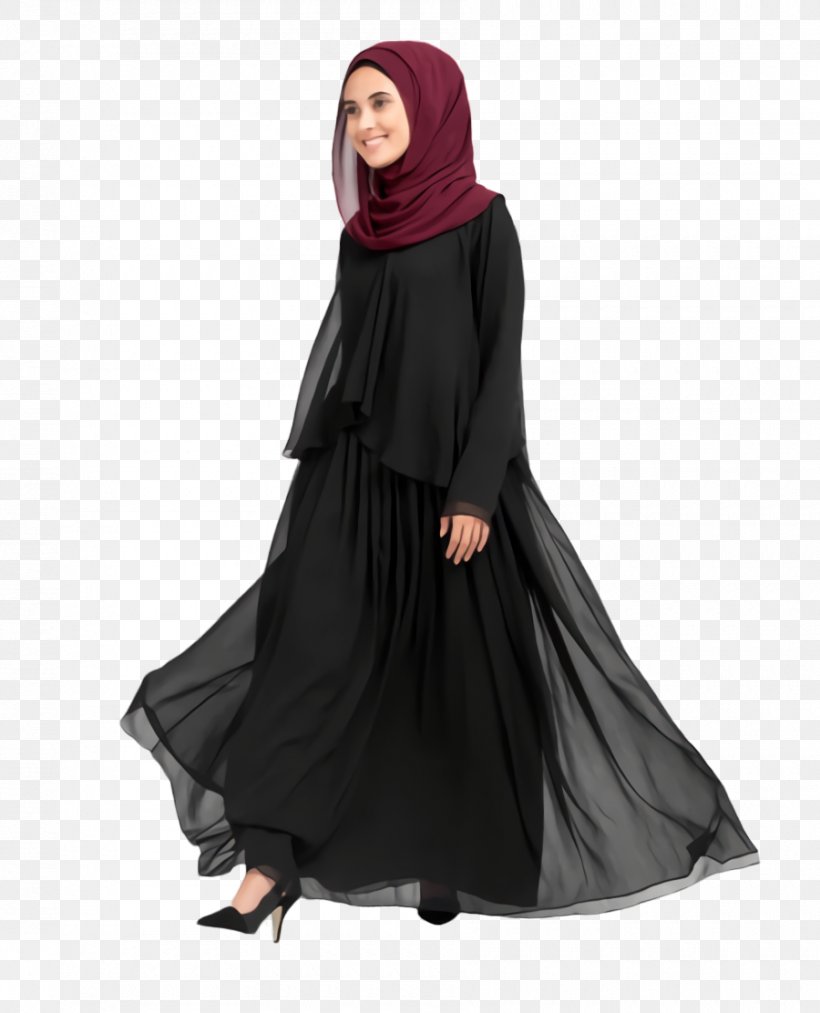 Dress Outerwear Costume Sleeve Neck, PNG, 900x1112px, Dress, Abaya, Black, Black M, Clothing Download Free