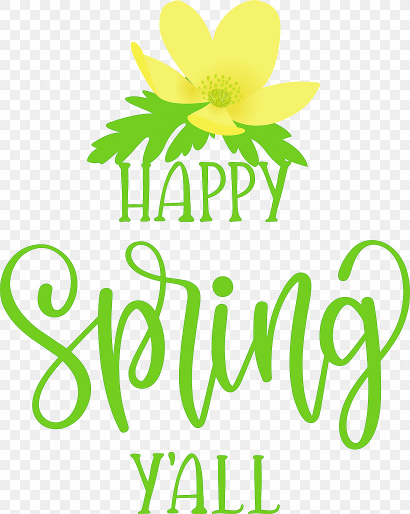 Happy Spring Spring, PNG, 2391x3000px, Happy Spring, Calligraphy, Guten, Logo, Morgen Download Free