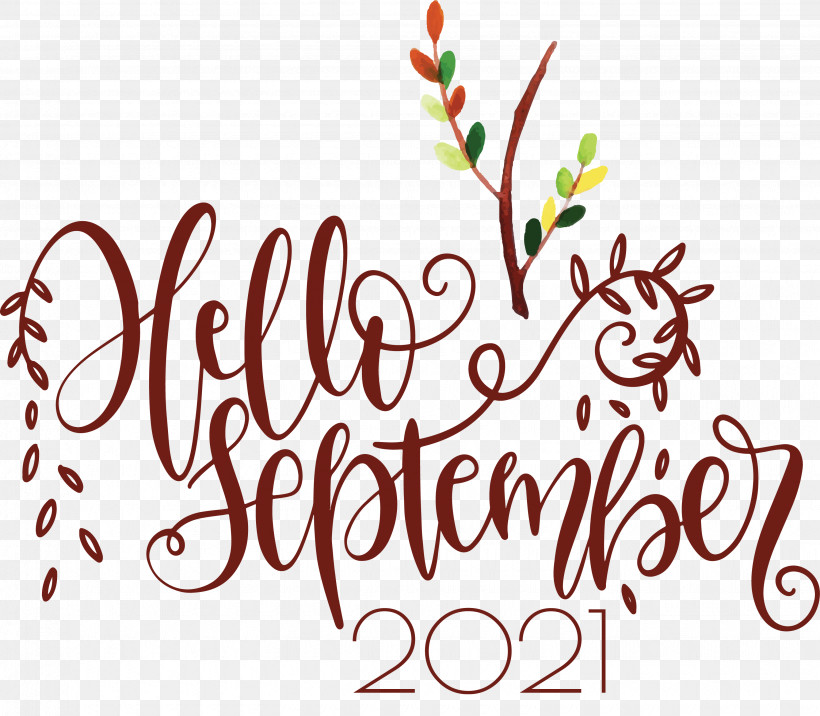 Hello September September, PNG, 3065x2678px, Hello September, Calligraphy, Drawing, Line, Logo Download Free