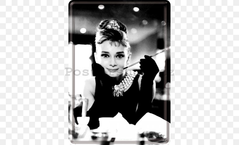 Audrey Hepburn Breakfast At Tiffany's Holly Golightly Film Poster, PNG, 500x500px, Audrey Hepburn, Black And White, Blake Edwards, Classic Movies, Classical Hollywood Cinema Download Free