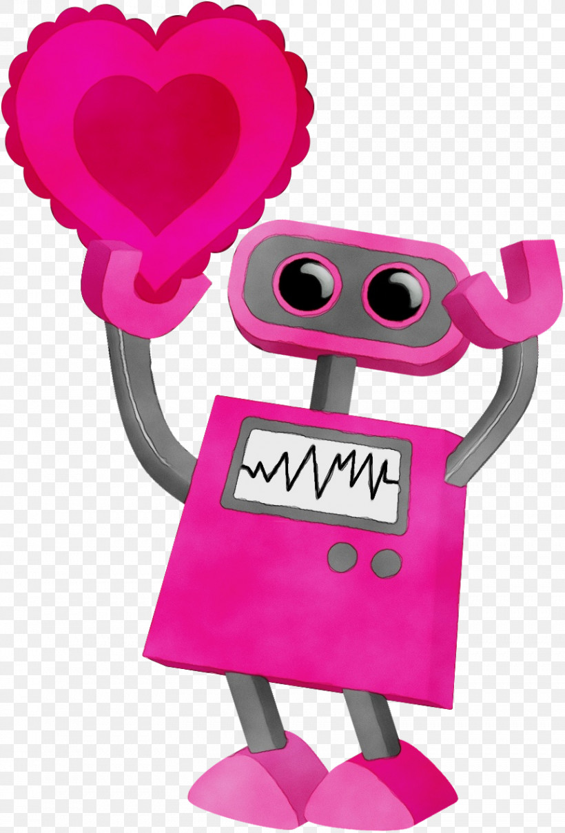 Pink Heart Cartoon Magenta Technology, PNG, 861x1270px, Watercolor, Cartoon, Heart, Love, Magenta Download Free