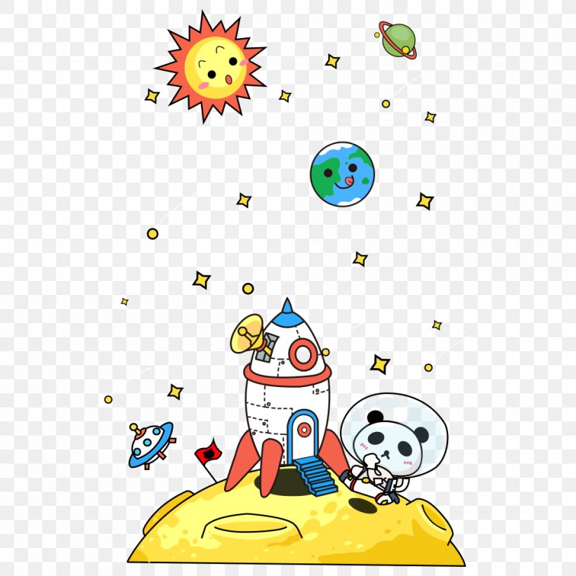 Earth Outer Space Cartoon, PNG, 1000x1000px, Earth, Area, Art, Astronaut, Cartoon Download Free