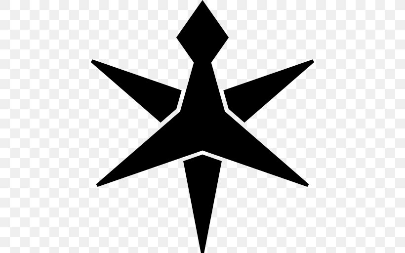 Star Symbol Clip Art, PNG, 512x512px, Star, Black, Black And White, Japan, Point Download Free