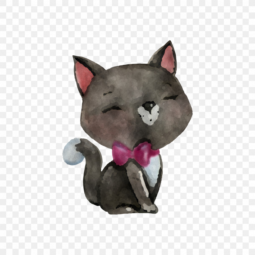 Bow Tie, PNG, 2000x2000px, Cat, Animation, Bow Tie, Cartoon, Figurine Download Free