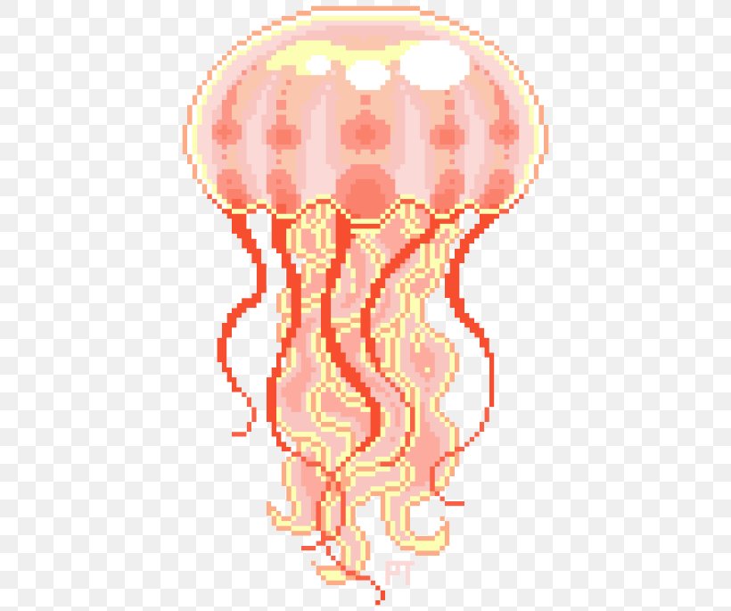 Jellyfish Pixel Art Drawing, PNG, 500x685px, Watercolor, Cartoon, Flower, Frame, Heart Download Free