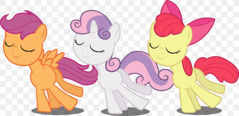 Pony Scootaloo Sweetie Belle Apple Bloom, PNG, 900x438px, Watercolor, Cartoon, Flower, Frame, Heart Download Free
