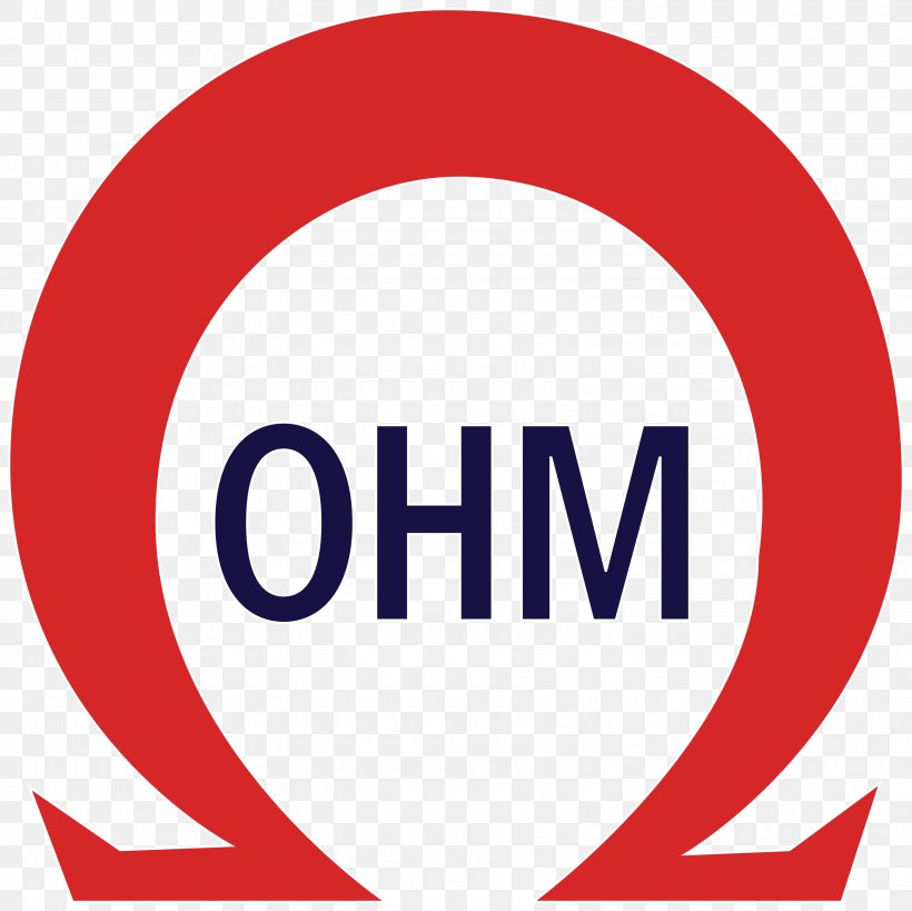 Logo Ohm Resistor Electrical Resistance And Conductance Symbol, PNG, 3200x3200px, Logo, Amplifier, Area, Brand, Loudspeaker Download Free