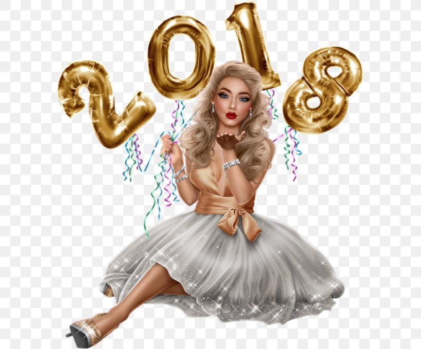 New Year's Eve 2018 Woman, PNG, 600x680px, 2017, 2018, New Year, Bachelorette Party, Costume Download Free