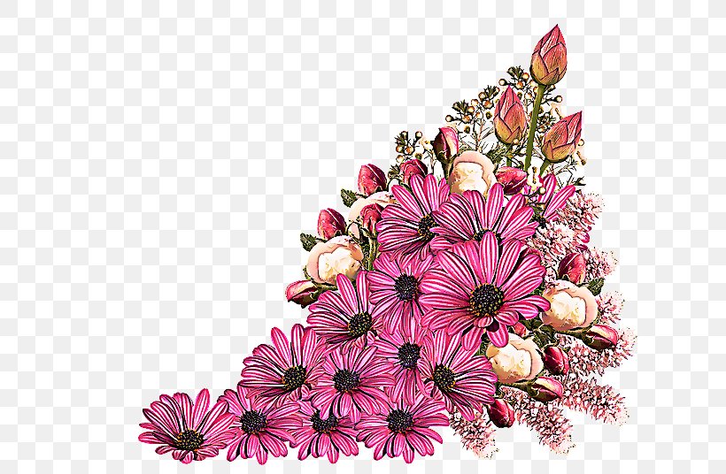 Pink Flowers Background, PNG, 640x536px, Tshirt, African Daisy, Aster, Birthday, Bouquet Download Free