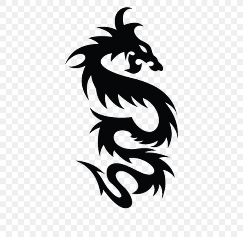Wall Decal Sticker T-shirt Dragon, PNG, 800x800px, Decal, Black And White, Bumper Sticker, Chinese Dragon, Dragon Download Free