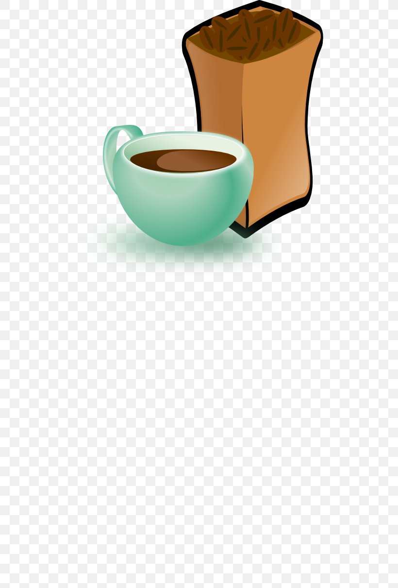 Coffee Cup Cafe Tea Clip Art, PNG, 512x1210px, Coffee, Bean, Cafe, Cocoa Bean, Coffee Bean Download Free