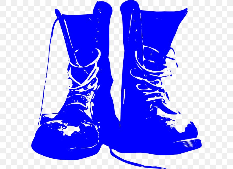 Combat Boot Shoe Cowboy Boot Clip Art, PNG, 600x595px, Boot, Area, Artwork, Black And White, Blue Download Free