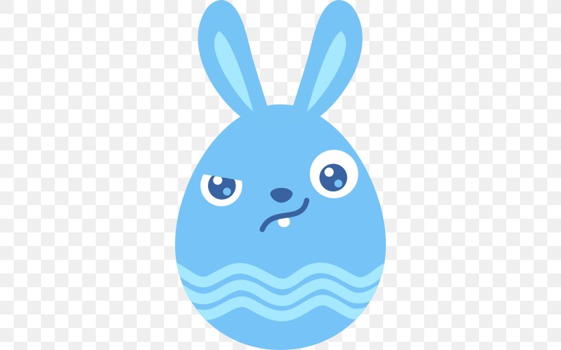 Easter Bunny Hare European Rabbit Oswald The Lucky Rabbit, PNG, 512x512px, Easter Bunny, Blue, Bugs Bunny, Domestic Rabbit, Emoticon Download Free