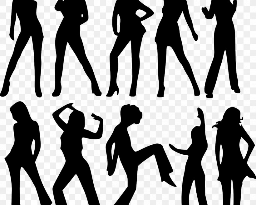 Silhouette Woman Clip Art, PNG, 1250x1000px, Silhouette, Arm, Art, Black And White, Choreography Download Free