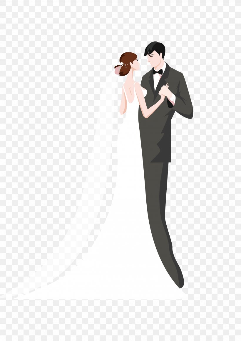 Wedding Invitation Clip Art, PNG, 2480x3508px, Wedding Invitation, Bride, Bridegroom, Cartoon, Gentleman Download Free