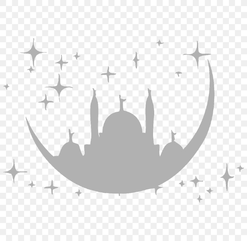 Mosque Islamic Art Sticker, PNG, 800x800px, Mosque, Bat, Black And White, Crescent, Islam Download Free