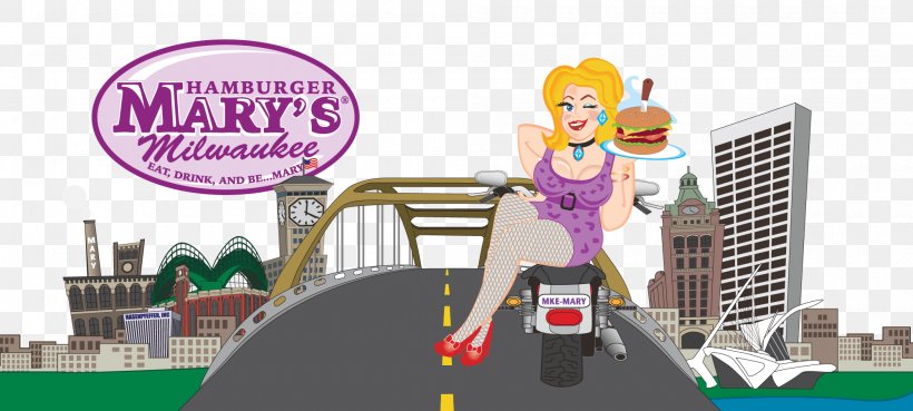 Hamburger Mary's Milwaukee Restaurant Patty, PNG, 2000x900px, Hamburger, Cartoon, Fictional Character, Games, Lgbt Download Free