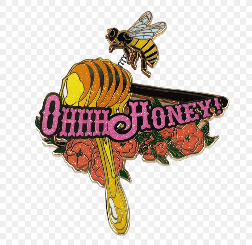 Honey Bee Lapel Pin Moving Parts, PNG, 1024x997px, Honey Bee, Bee, Butterfly, Christmas Card, Ecard Download Free