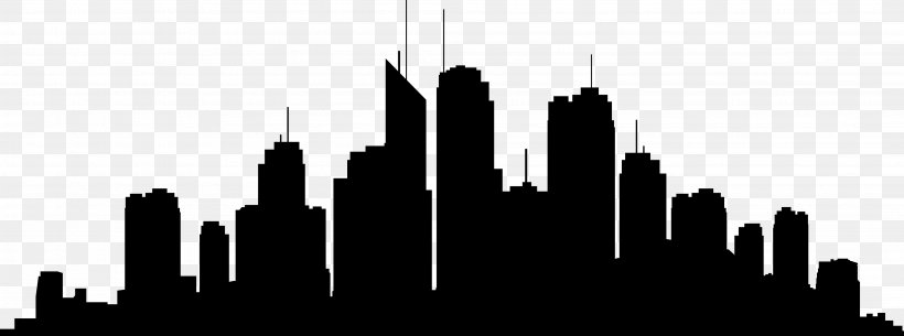 New York City Clip Art Image Skyline, PNG, 4186x1562px, New York City, Blackandwhite, Building, City, Cityscape Download Free