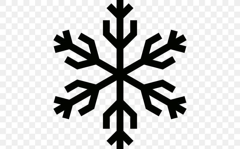 Snowflake, PNG, 512x512px, Snowflake, Black And White, Flat Design, Frost, Leaf Download Free